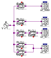 Buildings.Electrical.AC.ThreePhasesUnbalanced.Lines.Examples.ACLine_RLC_N