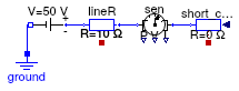 Buildings.Electrical.DC.Lines.Examples.Resistance