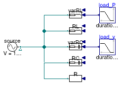 Buildings.Electrical.AC.OnePhase.Loads.Examples.ParallelLoads