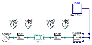 Buildings.Electrical.AC.ThreePhasesUnbalanced.Validation.IEEETests.Test4NodesFeeder.BalancedStepDown.YY