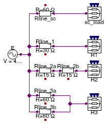 Buildings.Electrical.AC.ThreePhasesUnbalanced.Lines.Examples.ACLine_R_N