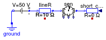 Buildings.Electrical.DC.Lines.Examples.Resistance