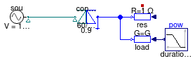 Buildings.Electrical.AC.OnePhase.Conversion.Examples.ACDCConverter