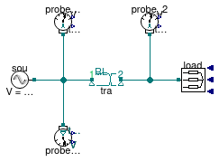 Buildings.Electrical.AC.ThreePhasesUnbalanced.Conversion.Examples.Transformer