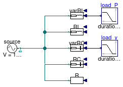 Buildings.Electrical.AC.OnePhase.Loads.Examples.ParallelLoads