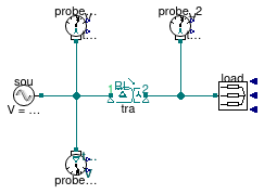 Buildings.Electrical.AC.ThreePhasesUnbalanced.Conversion.Examples.TransformerStepDownDY