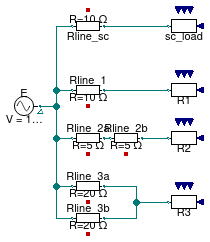 Buildings.Electrical.AC.OnePhase.Lines.Examples.ACLine_R