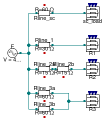 Buildings.Electrical.AC.ThreePhasesUnbalanced.Lines.Examples.ACLine_R