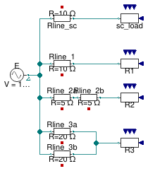 Buildings.Electrical.AC.OnePhase.Lines.Examples.ACLine_R