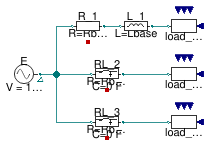 Buildings.Electrical.AC.OnePhase.Lines.Examples.ACLine_RL