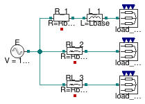 Buildings.Electrical.AC.ThreePhasesUnbalanced.Lines.Examples.ACLine_RL